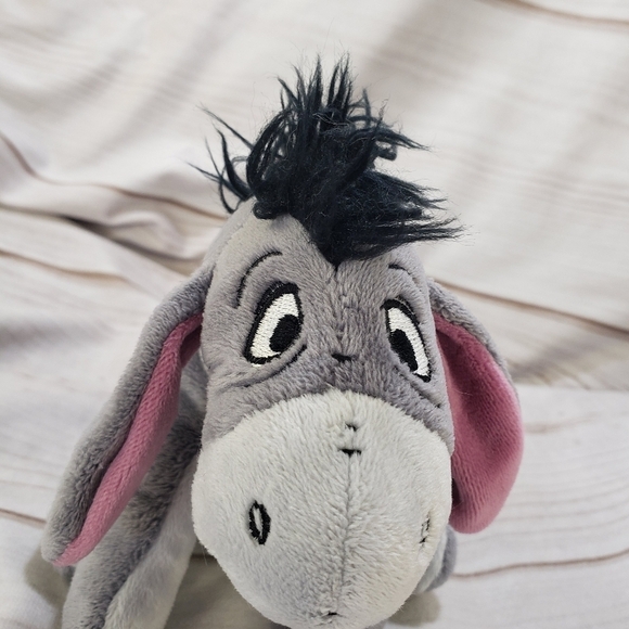 Disney Eeyore Donkey Plush Stuffed Animal 7 Inch Winnie The Pooh Bean Tush - Picture 2 of 9